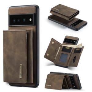 For Google Pixel 7 Pro 5G DG.MING M1 Series 3-Fold Multi Card Wallet + Magnetic Phone Case(Coffee) (DG.MING) (OEM)