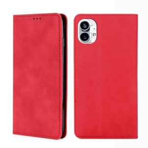 For Nothing Phone 1 Skin Feel Magnetic Horizontal Flip Leather Phone Case(Red) (OEM)