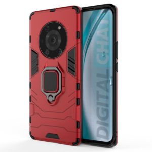 For Honor Magic3 Shockproof PC + TPU Protective Case with Magnetic Ring Holder(Red) (OEM)