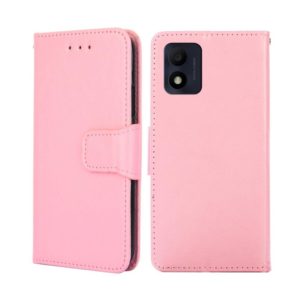 For Alcatel 1B 2022 Crystal Texture Leather Phone Case(Pink) (OEM)
