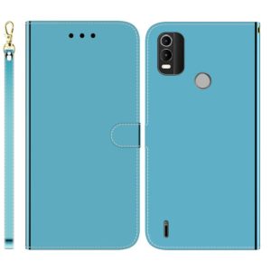 For Nokia C21 Plus Imitated Mirror Surface Horizontal Flip Leather Phone Case(Blue) (OEM)