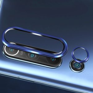 For Xiaomi Mi 10 0.3mm 9D 9H Rear Camera Lens Tempered Glass Film + Lens Ring Frame (Blue) (OEM)