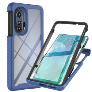 For Motorola Edge+ 2022 Starry Sky Solid Color Series PC + TPU Phone Case with PET Film(Blue) (OEM)