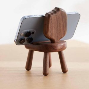 Wooden Desktop Adjustable Phone Holder(Ice Cream) (OEM)