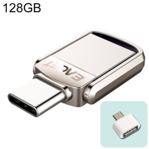 EAGET 128G USB 3.1 + Type-C / USB-C Interface Metal Twister Flash U Disk, with Micro USB OTG Adapter (EAGET) (OEM)