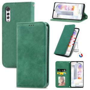 For LG Velvet 2 Pro Retro Skin Feel Business Magnetic Horizontal Flip Leather Case with Holder & Card Slots & Wallet & Photo Frame(Green) (OEM)