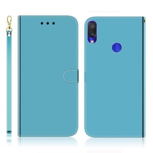 For Xiaomi Redmi Note 7S / Note 7 Imitated Mirror Surface Horizontal Flip Leather Case with Holder & Card Slots & Wallet & Lanyard(Blue) (OEM)