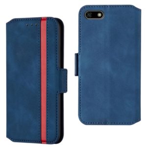 For Huawei Y5 2018 / Y5 Prime 2018 Retro Frosted Oil Side Horizontal Flip Case with Holder & Card Slots(Blue) (OEM)