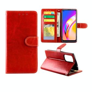 For OPPO A94 5G/F19 Pro+(5G)/Reno5 Z(5G)/RENO6 Z Crazy Horse Texture Leather Horizontal Flip Protective Case with Holder & Card Slots & Wallet & Photo Frame(Brown) (OEM)