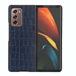 For Samsung Galaxy Z Fold2 5G Crocodile Texture Shockproof Protective Case(Blue) (OEM)
