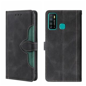 For Infinix Hot 9 / Note 7 Lite X655C Skin Feel Straw Hat Magnetic Buckle Leather Phone Case(Black) (OEM)
