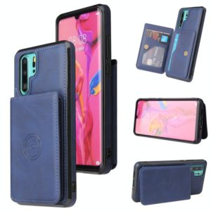 For Huawei P30 Pro Calf Texture Magnetic Phone Case(Blue) (OEM)