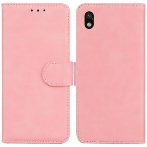 For Sony Xperia Ace III Skin Feel Pure Color Flip Leather Phone Case(Pink) (OEM)