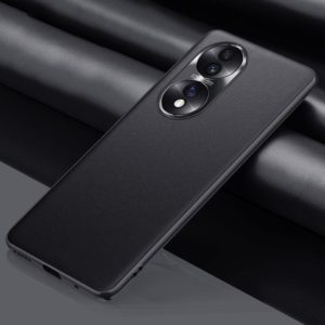 For Honor 70 Plain Skin Leather Phone Case(Black) (OEM)