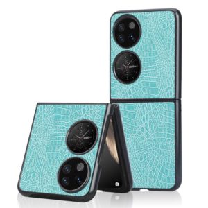 For Huawei P50 Pocket Crocodile Texture Folding Phone Case(Green) (OEM)