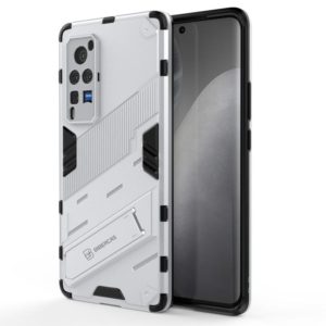 Punk Armor 2 in 1 PC + TPU Shockproof Case with Invisible Holder For vivo X60 Pro(Silver) (OEM)