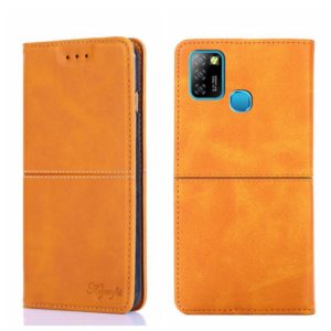 For Infinix Hot 10 Lite/Smart 5 X657 Cow Texture Magnetic Horizontal Flip Leather Phone Case(Light Brown) (OEM)