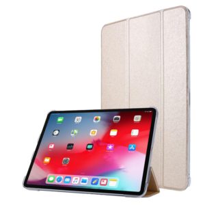 Silk Texture Horizontal Flip Magnetic PU Leather Case with Three-folding Holder & Sleep / Wake-up Function For iPad Air 2022 / 2020 10.9(Gold) (OEM)