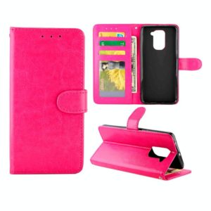 For Xiaomi Redmi 10X(4G)/Redmi Note9 Crazy Horse Texture Leather Horizontal Flip Protective Case with Holder & Card Slots & Wallet & Photo Frame(Magenta) (OEM)