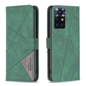 For Infinix Zero X Neo BF05 Magnetic Buckle Rhombus Texture Leather Phone Case(Green) (OEM)