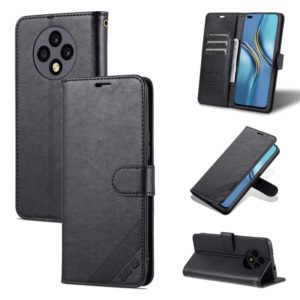 For U-Magic Enjoy 50 Plus AZNS Sheepskin Texture Flip Leather Phone Case(Black) (AZNS) (OEM)