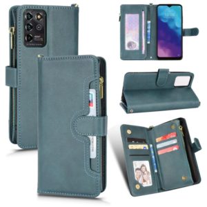 For ZTE Blade V30 Vita / V2022 Litchi Texture Zipper Leather Phone Case(Green) (OEM)