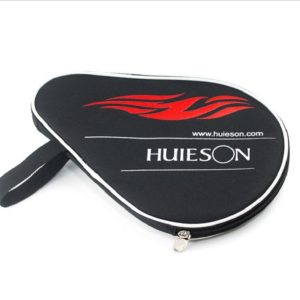 HUIESON HS-PT-H02 Gourd-shaped Zipper Oxford Cloth Single Table Tennis Racket with Ball Bag, Size: 30x20.5cm(Black) (HUIESON) (OEM)
