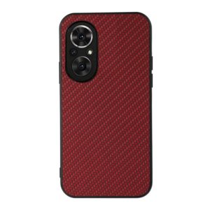 For Honor 50 SE Accurate Hole Carbon Fiber Texture Shockproof Case(Red) (OEM)