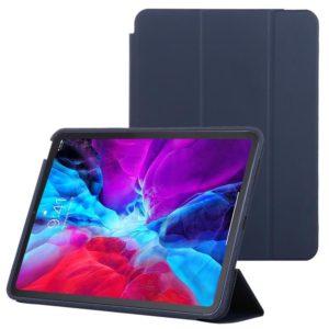 3-fold Horizontal Flip Smart Leather Case with Sleep / Wake-up Function & Holder For iPad Air 2022 / 2020 10.9(Dark Blue) (OEM)