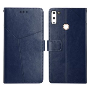 For Gigaset GS4 Y Stitching Horizontal Flip Leather Phone Case(Blue) (OEM)