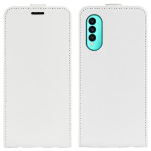 For Wiko T50 R64 Texture Vertical Flip Leather Phone Case(White) (OEM)