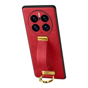 For Huawei Mate 50 Pro SULADA Cool Series PC + Leather Texture Skin Feel Shockproof Phone Case(Red) (SULADA) (OEM)