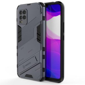 For Xiaomi Mi 10 Lite 5G Punk Armor 2 in 1 PC + TPU Shockproof Case with Invisible Holder(Grey) (OEM)
