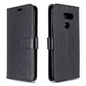 For LG K40S Crazy Horse Texture Horizontal Flip Leather Case with Holder & Card Slots & Wallet & Photo Frame(Black) (OEM)