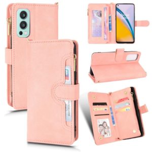 For OnePlus Nord 2 5G Litchi Texture Zipper Leather Phone Case(Pink) (OEM)