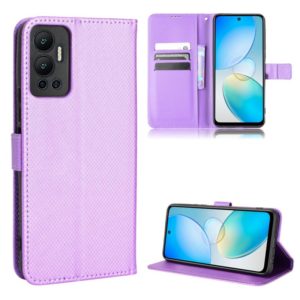 For Infinix Hot 12 Diamond Texture Leather Phone Case(Purple) (OEM)