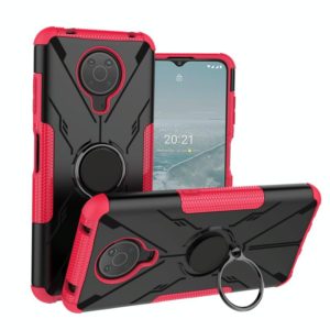 For Nokia G10 / G20 Armor Bear Shockproof PC + TPU Phone Protective Case with Ring Holder(Rose Red) (OEM)
