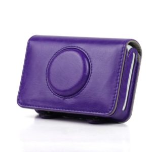 Solid Color PU Leather Case for Polaroid Snap Touch Camera (Purple) (OEM)