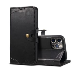 For iPhone 12 / 12 Pro Calf Texture Buckle Horizontal Flip Leather Case with Holder & Card Slots & Wallet(Black) (OEM)