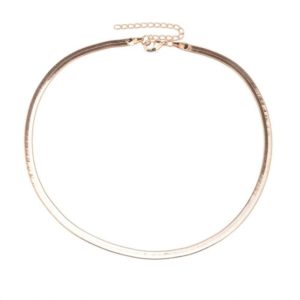Fashion Flat Snake Sequins Necklace(Gold) (OEM)