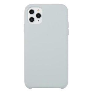 For iPhone 11 Pro Max Solid Color Solid Silicone Shockproof Case (Sky Gray) (OEM)