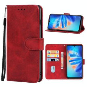 Leather Phone Case For Tecno Spark 8T(Red) (OEM)