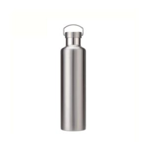 304 Vacuum Stainless Steel Vacuum Flask Double-Layer Large-Capacity Outdoor Water Bottle Mountaineering Sports Bottle, Capacity: 500ml(Steel Color) (OEM)