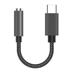 TA14 USB-C / Type-C Male to 3.5mm Audio Female Straight Earphone Adapter (Black) (OEM)