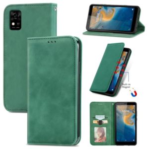For ZTE Blade A31 Retro Skin Feel Magnetic Horizontal Flip Leather Phone Case(Green) (OEM)