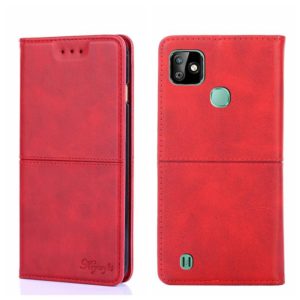 For Infinix Smart HD 2021 X612 Cow Texture Magnetic Horizontal Flip Leather Phone Case(Red) (OEM)