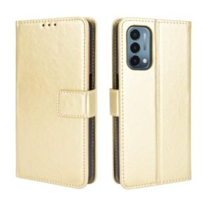 For OnePlus Nord N200 5G Crazy Horse Texture Horizontal Flip Leather Case with Holder & Card Slots & Lanyard(Gold) (OEM)