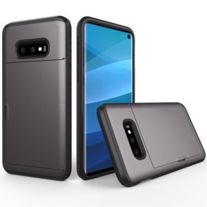 Shockproof Rugged Armor Protective Case for Galaxy S10e, with Card Slot(Grey) (OEM)