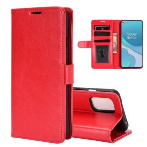 For OnePlus 8T R64 Texture Single Horizontal Flip Protective Case with Holder & Card Slots & Wallet& Photo Frame(Red) (OEM)