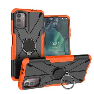 For Nokia G21 Armor Bear Shockproof PC + TPU Phone Case with Ring(Orange) (OEM)
